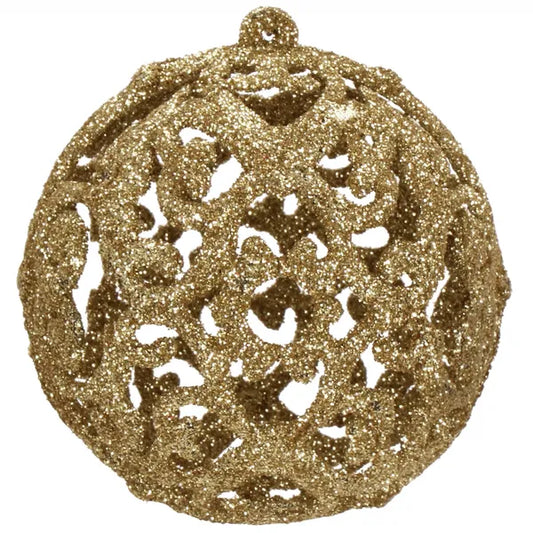 Arany karácsonyfadísz gömb szett 101 db, 6/4/3 cm, törhetetlen