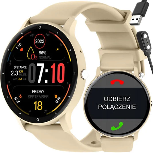 Rubicon RNCF16 uniszex okosóra 1,39'' IPS, Bluetooth hívás, IP67, Google Fit