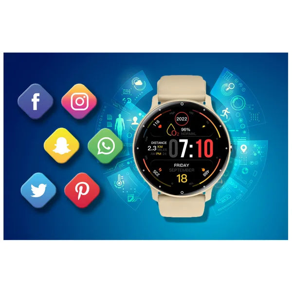 Rubicon RNCF16 uniszex okosóra 1,39'' IPS, Bluetooth hívás, IP67, Google Fit