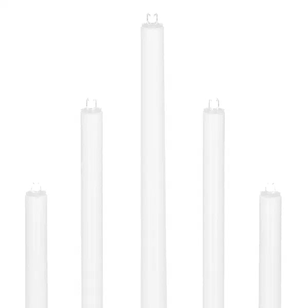 LED gyertyatartó 7 ágú, meleg fehér, elemes, 20 cm magas