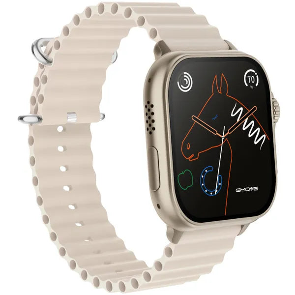 Unisex okosóra IP67, Bluetooth hívás, 1.96'' TFT, vezeték nélküli töltés