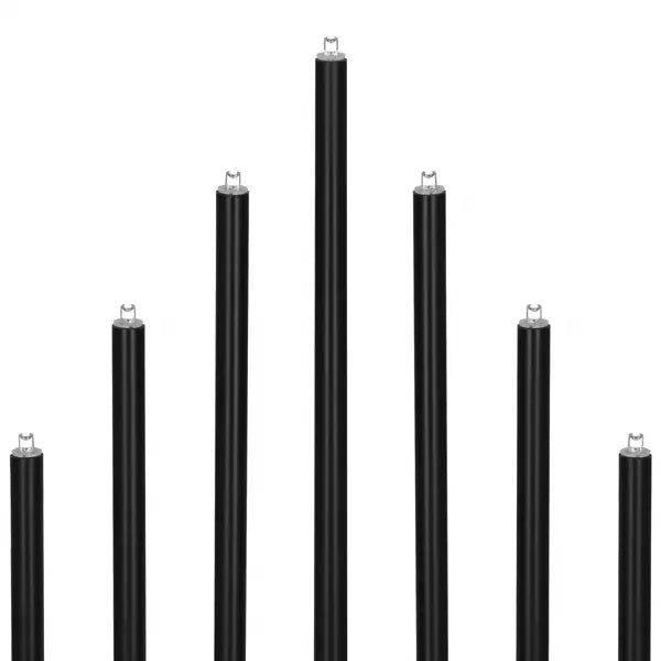 Dekoratív 9 LED-es, elemes melegfehér ablakgyertyatartó 26,5 cm