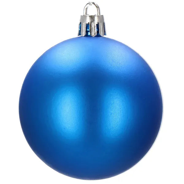 Törhetetlen kék karácsonyfadísz gömb készlet, 24 db, 6 cm