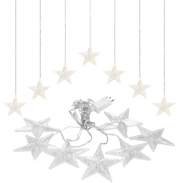 Melegfehér csillagfény LED fényfüggöny, 2 m, 70 LED, IP44