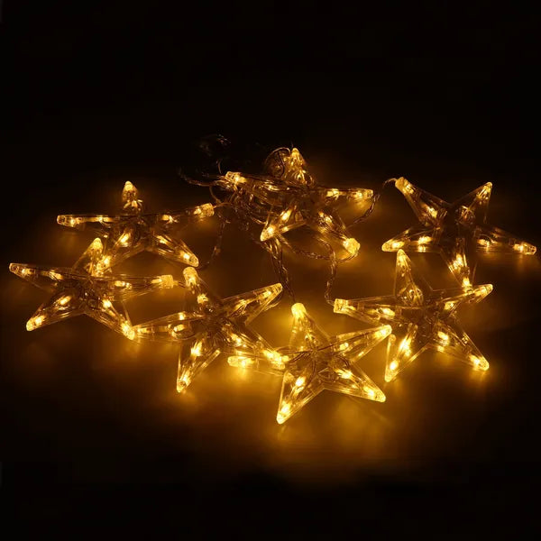 Melegfehér csillagfény LED fényfüggöny, 2 m, 70 LED, IP44