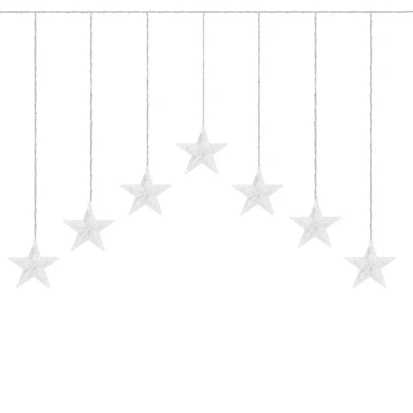 Melegfehér csillagfény LED fényfüggöny, 2 m, 70 LED, IP44