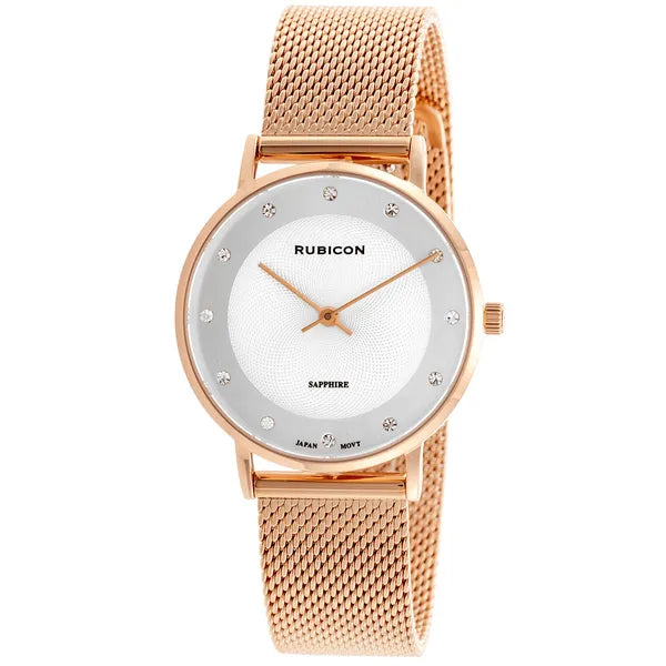 Női rozéarany karóra zafírüveggel, Miyota quartz, 31 mm