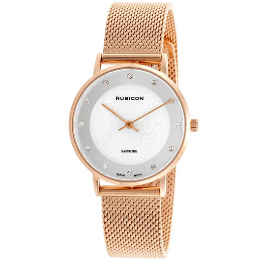 Női rozéarany karóra zafírüveggel, Miyota quartz, 31 mm