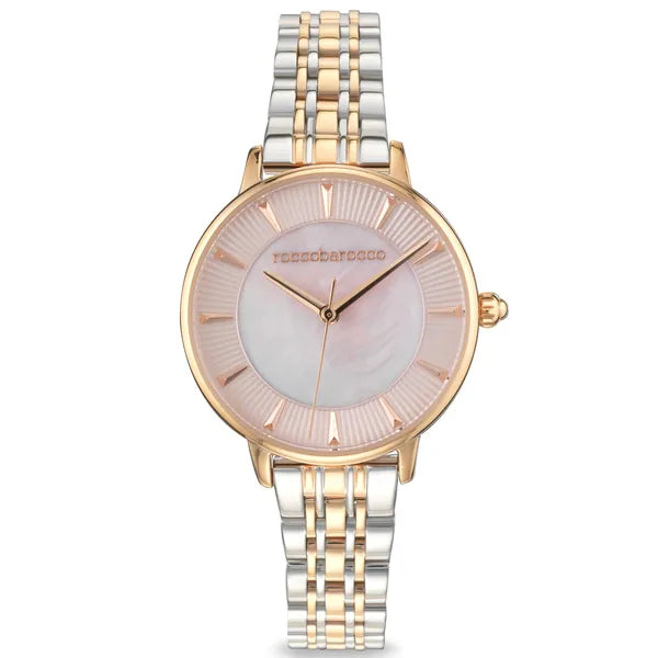 RoccoBarocco női karóra ajándékszett, rozéarany-ezüst, 32 mm, quartz