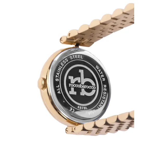 RoccoBarocco női karóra, 32 mm, rozéarany acél, quartz, WR30