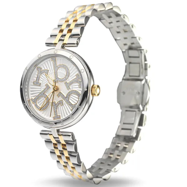 RoccoBarocco RB.4878L-04M női karóra, rozsdamentes acél, ezüst-arany, 32 mm