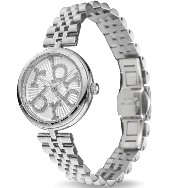 Roccobarocco női karóra ezüst rozsdamentes acél 32 mm quartz