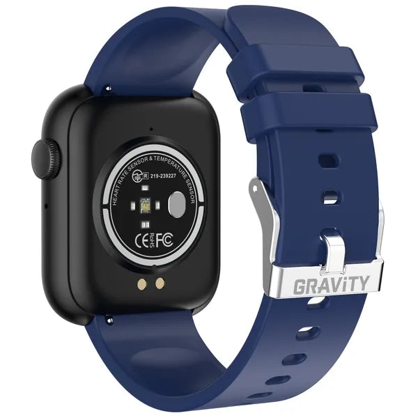 Gravity GT3 uniszex okosóra 1,85" TFT, Bluetooth 5.2, IP67, kék szíj