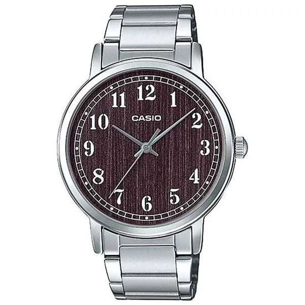 Casio MTP-E145D-5B1 férfi karóra, 40 mm, rozsdamentes acél, barna számlap