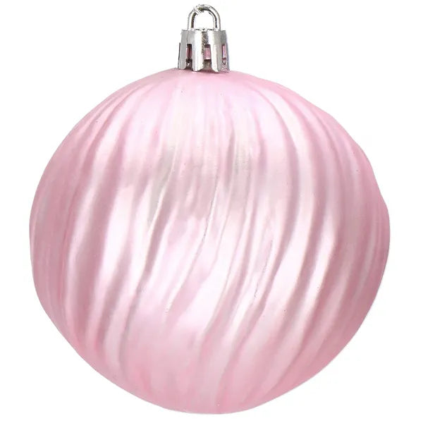 Karácsonyfadísz gömb szett 30 db, 8 cm, rózsaszín, törhetetlen