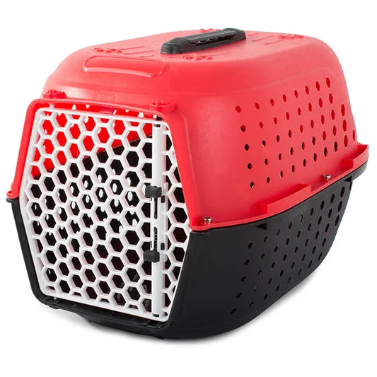 Utazó kisállat szállítóbox, piros, 48 cm