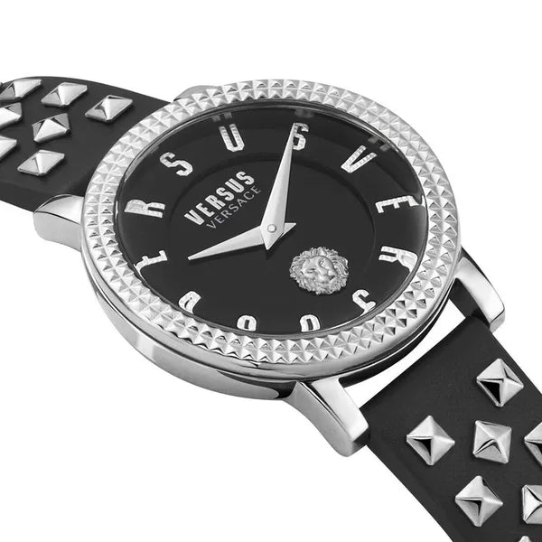 Női karóra Versus Versace VSPEU0119 38 mm bőr fekete/ezüst WR30 díszdobozzal