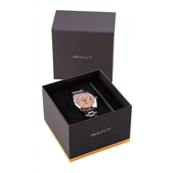 Gant Eastham női karóra, 38 mm, rózsaszín számlap, acél szíj, WR100