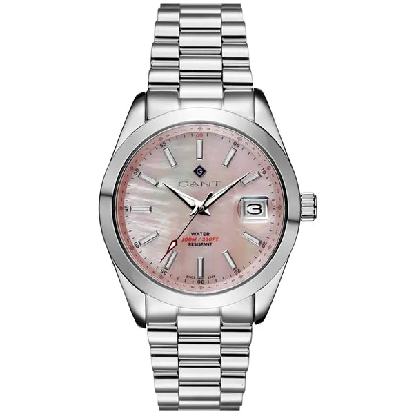 Gant Eastham női karóra, 38 mm, rózsaszín számlap, acél szíj, WR100