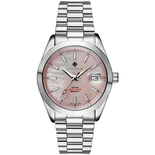 Gant Eastham női karóra, 38 mm, rózsaszín számlap, acél szíj, WR100
