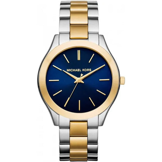 Michael Kors MK3479 női karóra, kék számlap, ezüst-arany acél, WR50