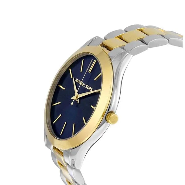 Michael Kors MK3479 női karóra, kék számlap, ezüst-arany acél, WR50