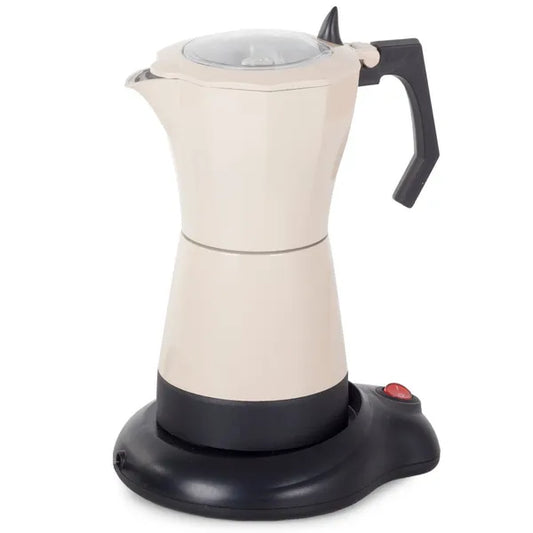 Elektromos alumínium moka kávéfőző 300 ml (6 csésze), bézs
