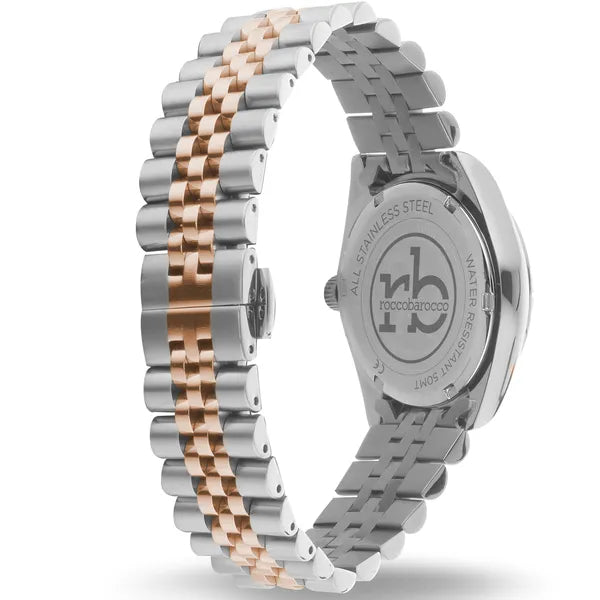 Roccobarocco női karóra RB.0996L-04M, ezüst/rozéarany, 35 mm, 5 ATM