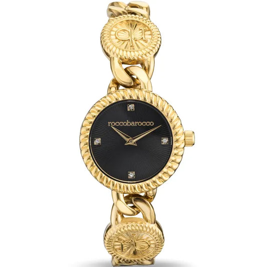 Roccobarocco RB.5045L-05M női arany karóra, 28 mm, cirkónia dísz