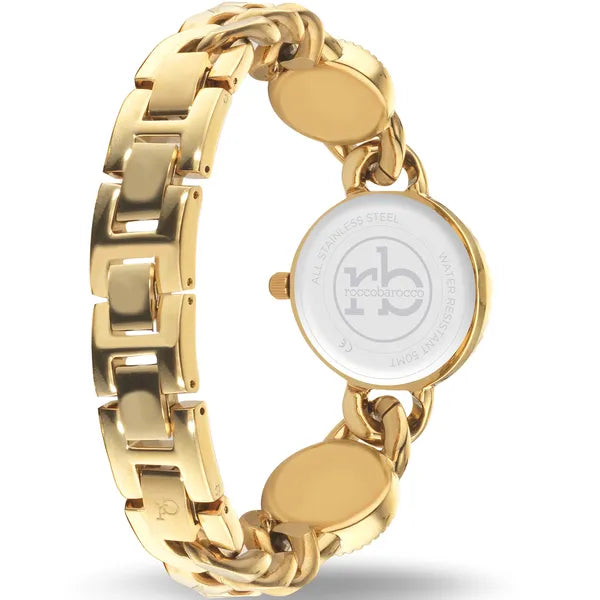 Roccobarocco RB.5045L-05M női arany karóra, 28 mm, cirkónia dísz