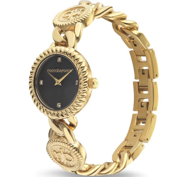 Roccobarocco RB.5045L-05M női arany karóra, 28 mm, cirkónia dísz