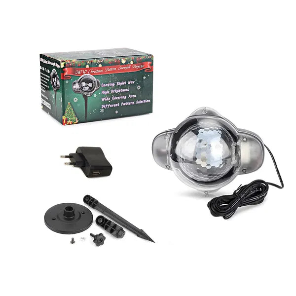 Karácsonyi RGB LED lézer fénygömb projektor, kültéri-beltéri, USB/230V