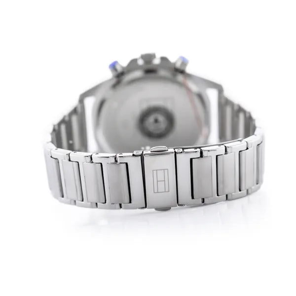 Tommy Hilfiger Mason férfi karóra 45 mm, ezüst nemesacél, WR50
