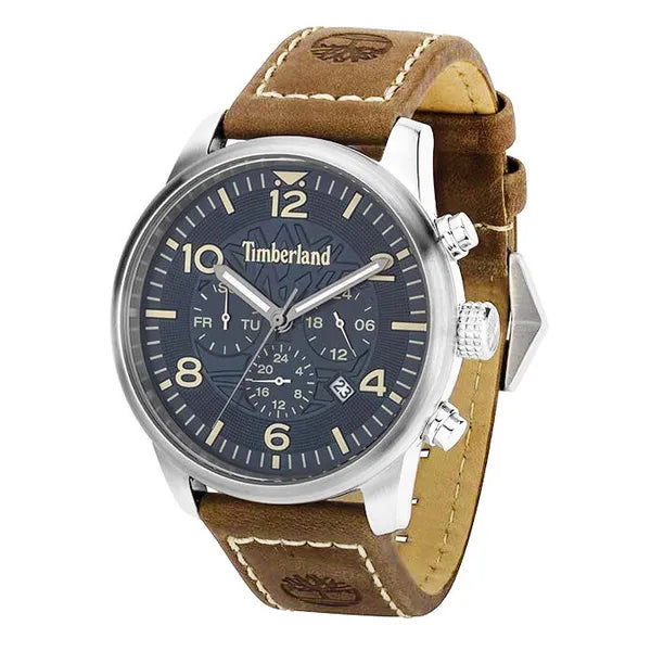 Timberland Ashmont férfi karóra, bőrszíj, 46 mm, kék számlap