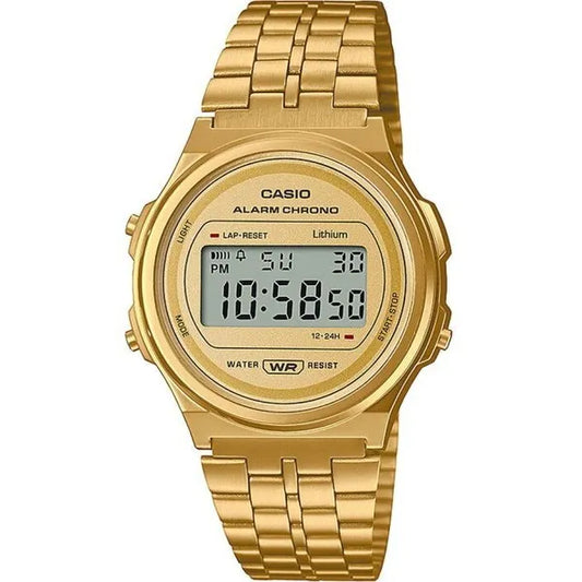 Casio Vintage A171WEG-9ADF női arany digitális karóra, rozsdamentes acél WR30