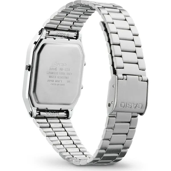 Casio Youth AQ-230A-7DMQ uniszex karóra, acél szíj, fehér számlap
