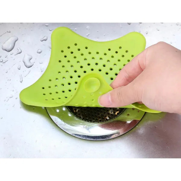 Szilikon lefolyószűrő szett, tapadókoronggal, 14,5 cm, 4 db vegyes szín