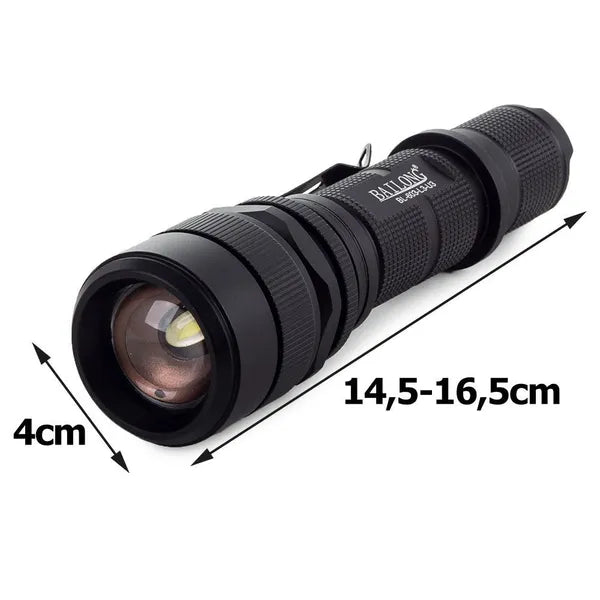 Taktikai LED zseblámpa CREE XM-L3-U3, USB-ről tölthető, 600 m hatótáv