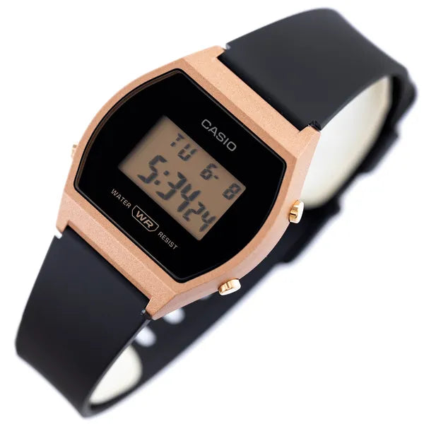 Casio Vintage LW-204-1ADF női digitális karóra, fekete-rózsaszín, WR50