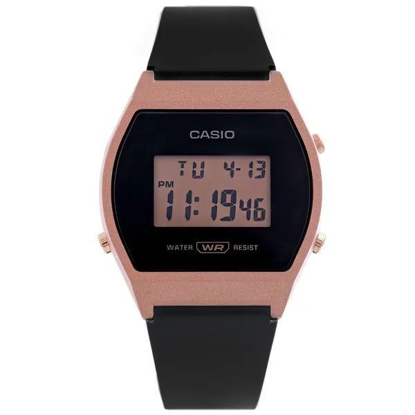 Casio Vintage LW-204-1ADF női digitális karóra, fekete-rózsaszín, WR50