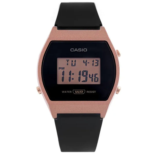 Casio Vintage LW-204-1ADF női digitális karóra, fekete-rózsaszín, WR50