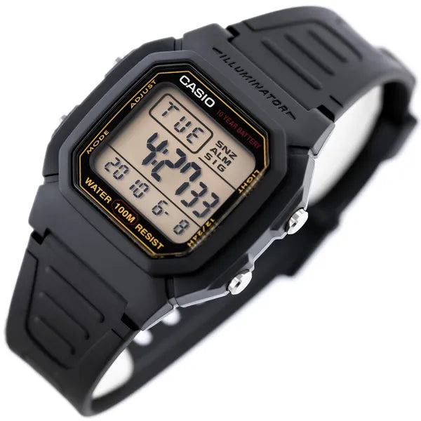 Casio W-800HG-9AVDF férfi digitális sportóra, 100 m vízálló, LED, 10 év elem