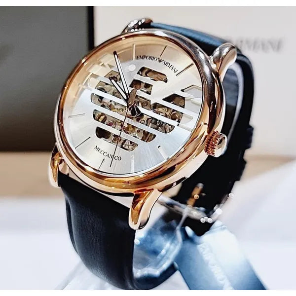 Emporio Armani Luigi férfi automata karóra 43 mm, skeleton, WR50