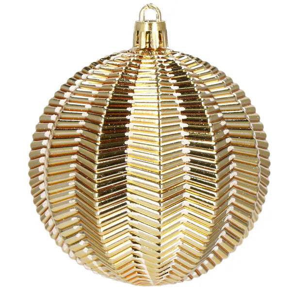 Törhetetlen karácsonyi műanyag gömb díszek 8 cm, 16 db, arany–fehér