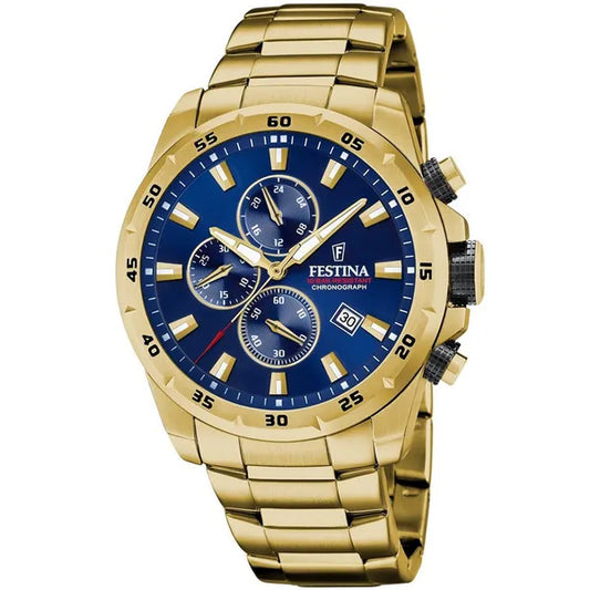 Festina Chrono Sport 20541/2 férfi aranyszínű kronográf karóra, WR100