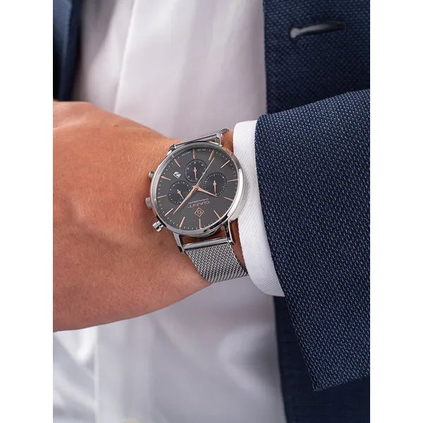 GANT Park Avenue férfi kronográf karóra, 42 mm, acél szíj, WR50