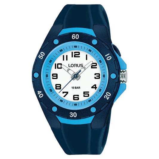 Lorus Classic 36 mm kék gyerek karóra WR100 kvarc műanyag szíj