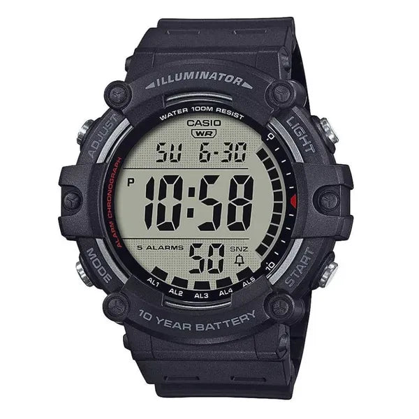 Casio AE-1500WH-1A férfi sportóra LED Illuminator, WR100, fekete