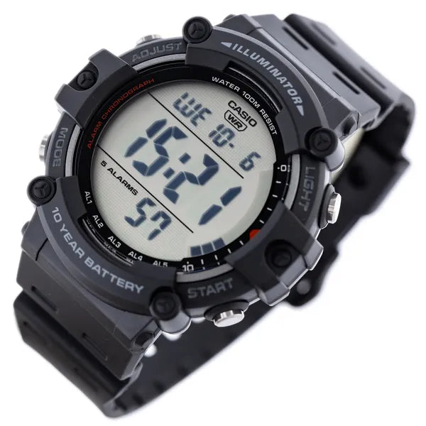 Casio AE-1500WH-1A férfi sportóra LED Illuminator, WR100, fekete