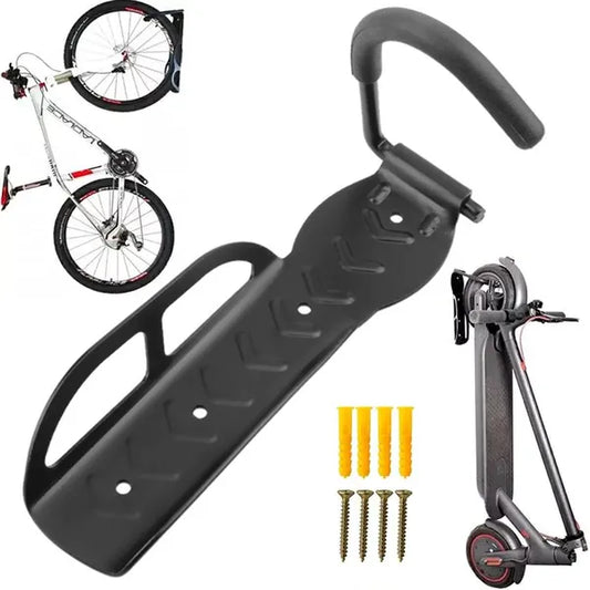 Fali kerékpártartó kampó, fekete, 16–29'' kerekekhez, 30 kg